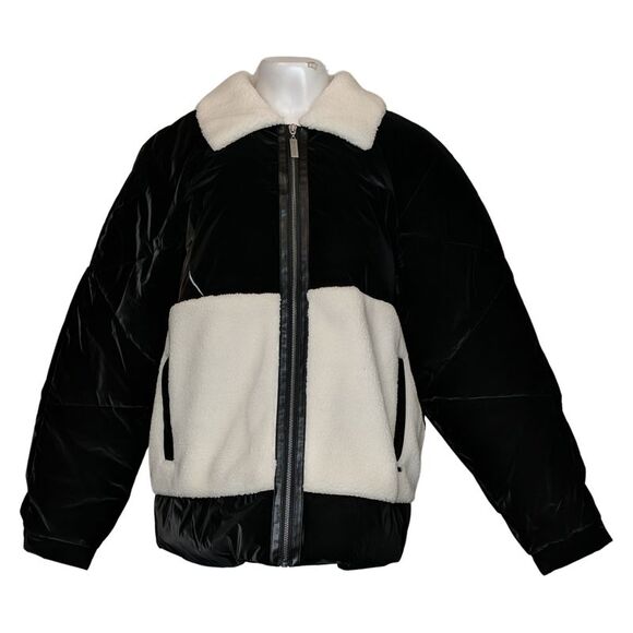 Peace Love World Women's Jacket Sz L Label Showstopper Coat Black A625702 - Picture 4 of 8